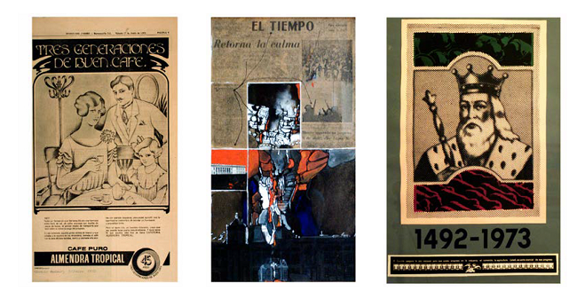 
Tres generaciones de café, de Álvaro Barrios (1972); Retorna la calma, de Gustavo Zalamea (1977); Yo soy el rey y amo la ley, de Luis Paz (1973).