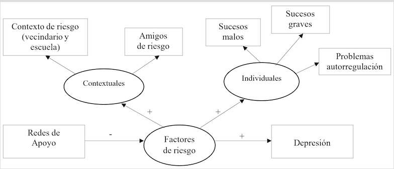 Modelo hipotético de las relaciones entre
las variables