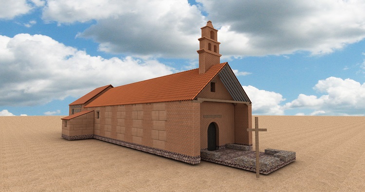 Reconstrucción de la iglesia de los pueblos de la corona real según
la descripción en el contrato
