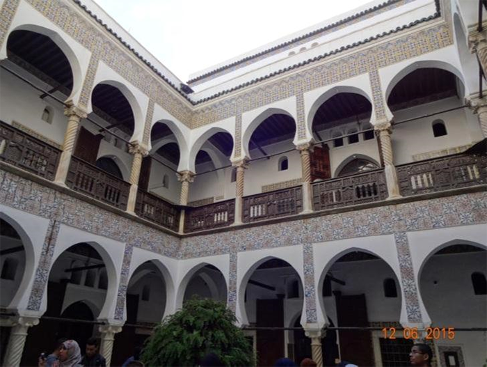 Patio of Dar Mustapha Pasha: real main facade of the palace located at the Kasbah of Algiers
