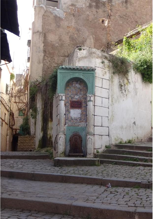 View on the Aïn Mzewka fountain, located in the Kasbah of Algiers