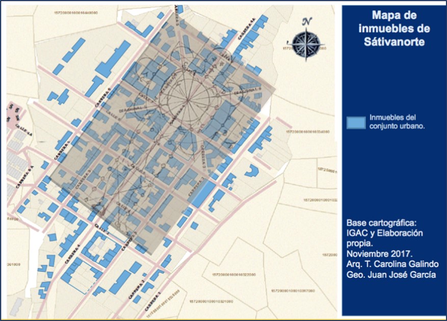 Composición del mapa de inmuebles de Sátivanorte con imagen del hombre de Martini