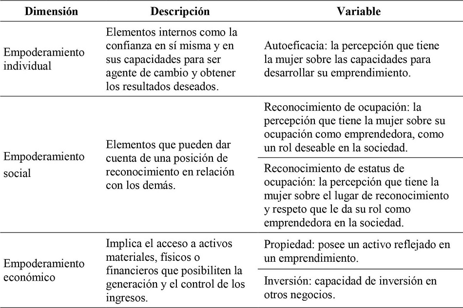 Definiciones conceptuales y operacionales de las variables
