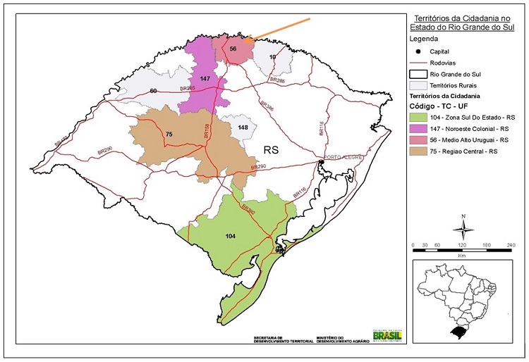 Territories of the Citizenship of Rio Grande do Sul
- Middle-High Uruguay