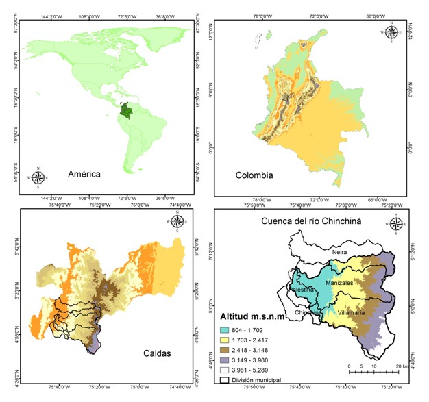 Location of the Chinchiná River Basin