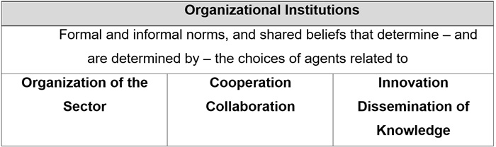Organizational institutions of livestock
systems