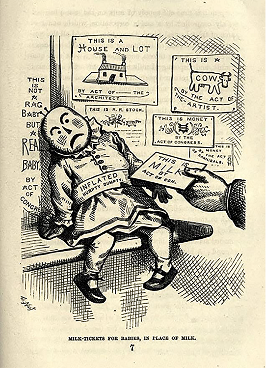 
Milk-Tickets for Babies, in Place of Milk, caricatura de Thomas Nast