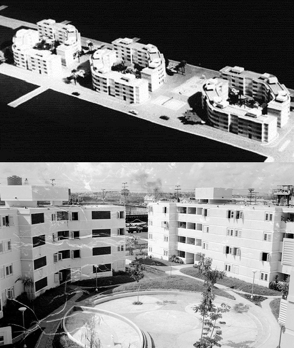 Conjunto
habitacional en Tallapiedra, la Habana Vieja, 1962