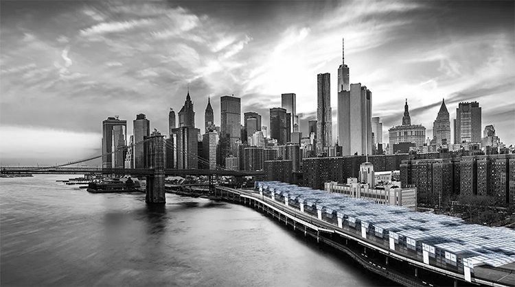 Propuesta para cubrir la autopista perimetral de Manhattan mediante mat-buildings

