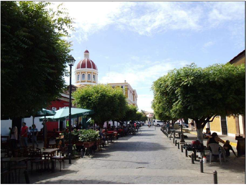 Calle de la Calzada. Vialidad peatonal, Granada, Nicaragua