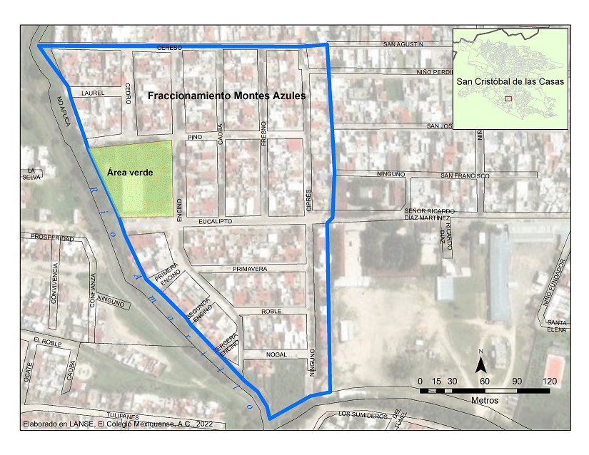 Localización de espacio de uso común en Montes Azules