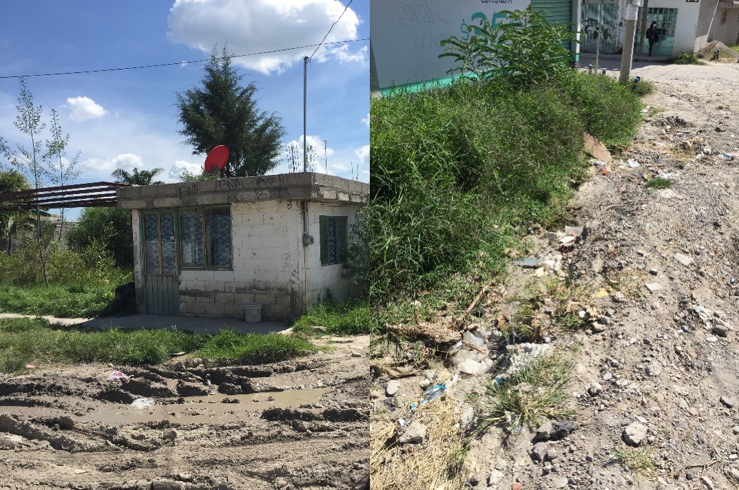 Condiciones de movilidad en dos calles de Valle del Paraíso