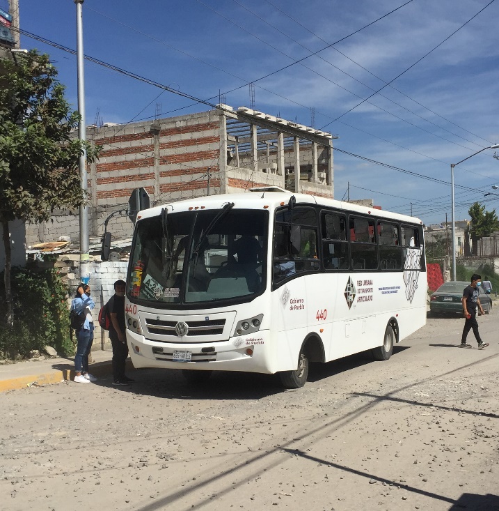 Transporte público en la colonia