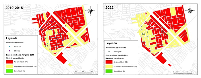 Caso Jaripillo: localizaci&oacute;n de la producci&oacute;n
capitalista con relaci&oacute;n a los niveles de consolidaci&oacute;n del entorno urbano
(2010-2022)