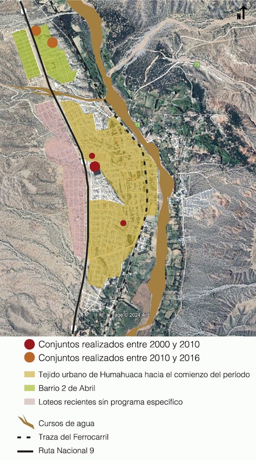  Localizaci&oacute;n
de los conjuntos de vivienda en el estudio