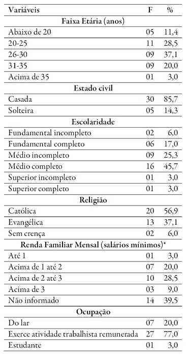 Caracterização socioeconômica e demográfica das gestantes. Monte Sião, MG, Brasil, 2015