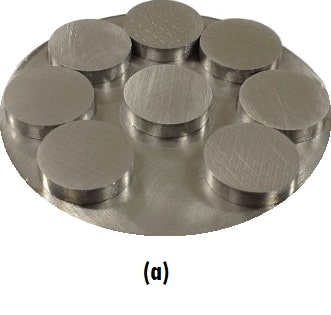  Implanted substrates with (a) Ti and (b) Ti + N ions