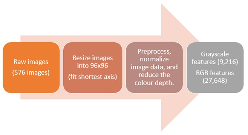 Preprocessing
for training dataset
images
