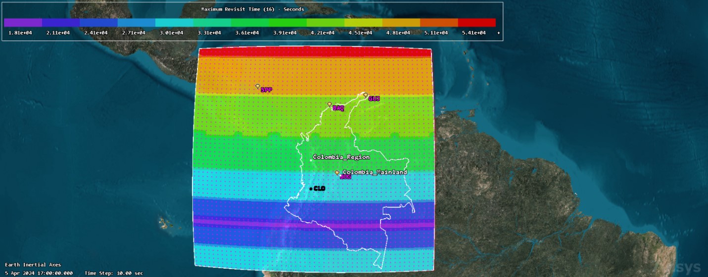 Total Revisit Times for
16° Orbit