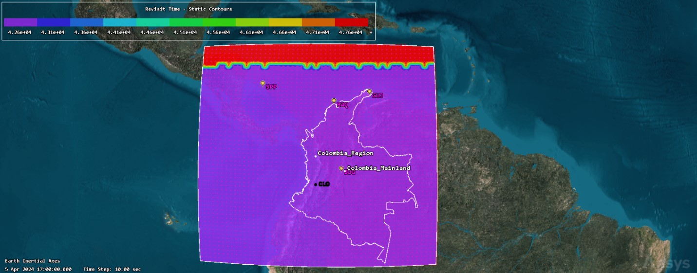Total Revisit Times for 97° Orbit