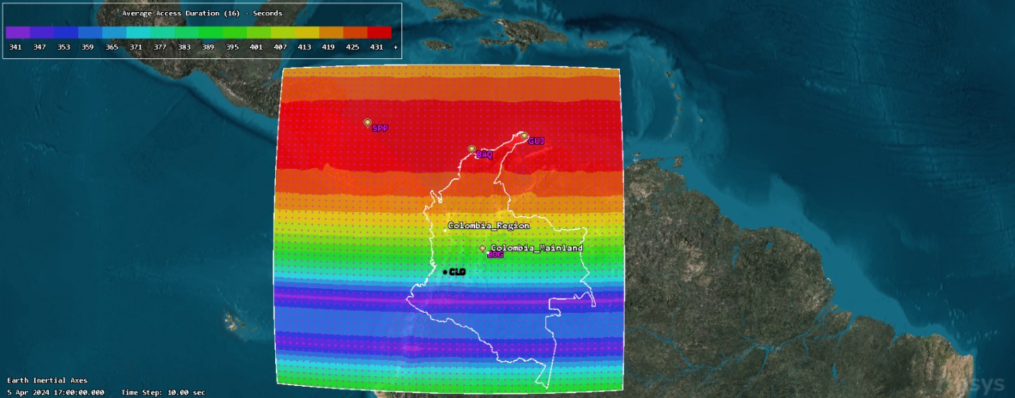 Average Access Time for 16° Orbit