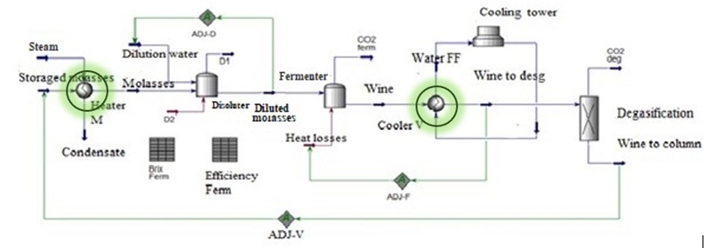 Molasses fermentation stage