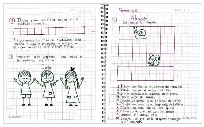 Cuaderno de ejercicios elaborado por la participante 3 para enviarlo como modelo