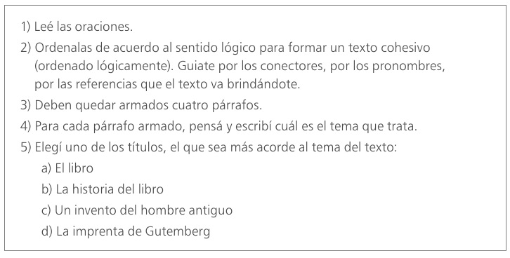 
Consigna de trabajo en clase (asignatura: Comunicación Oral y Escrita, 2do año)
7

