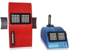 
Robot actors to the Red and Blue play
