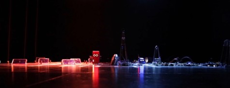 
Staging of the Red and Blue play
