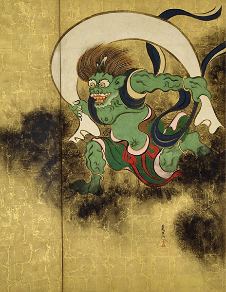 Ogata Korin, Wind God and Thunder God. Siglo XVIII.