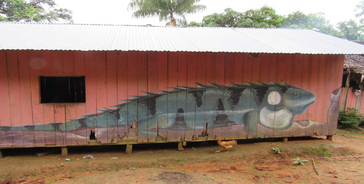 
Cortés-Garzón, L (2019) Casa con reptil clan terrestre “Sin plumas” asociado a un olor y color. Mocagua, trapecio amazónico colombiano.