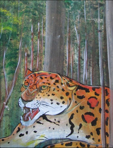 León, D (2015) Tigre. Mocagua. Acrílico sobre tela. 50 cms x 60 cm