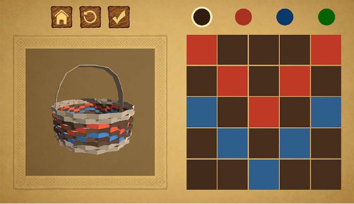 
Print screen do jogo 2D da cestaria.