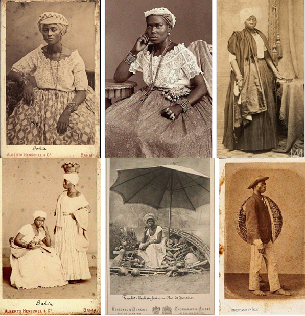 Diversos ejemplos de fotografías tomadas en estudio en formato de tarjetas de visita
