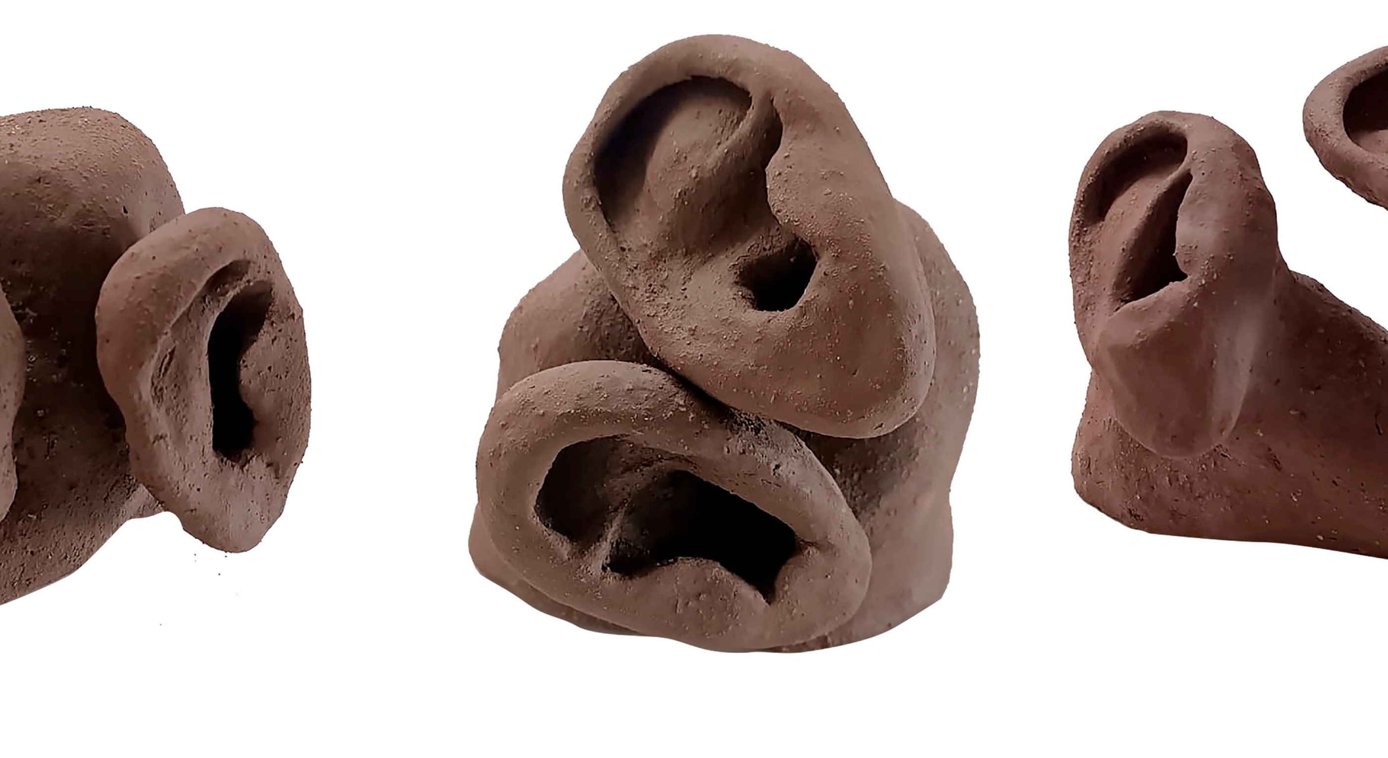 
Orejas parlantes, barro negro, 2023