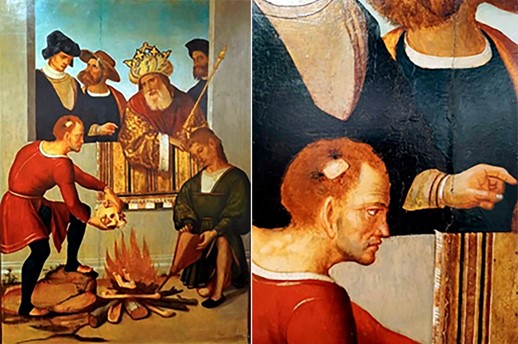 
Incineració dels ossos de Sant Joan
Baptista, óleo sobre madera, 1538, Museo de Arte de Girona