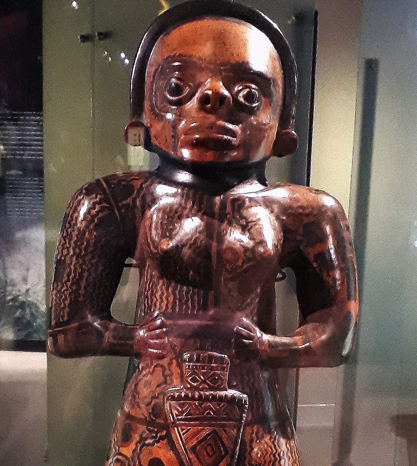 Chamana prehispánica, cerámica Nicoyana, 1000-1350 d. C., Museo del Jade de Costa Rica