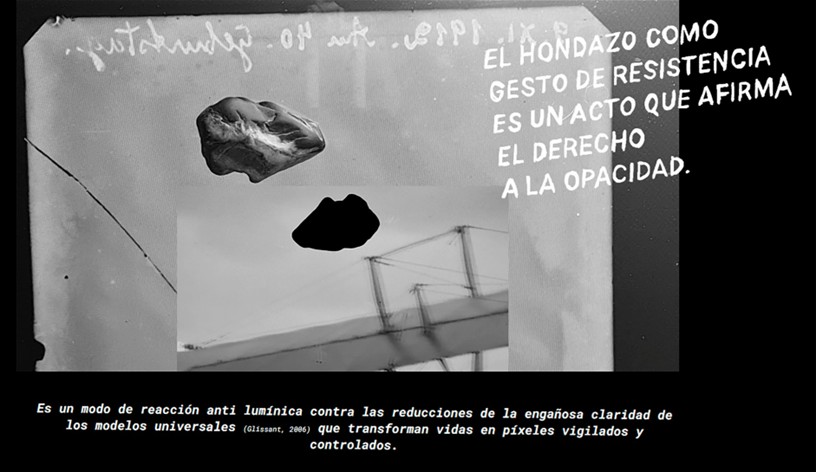  Captura del sitio web de la JAR, La resistencia de las piedras, Alejandra Reyero y Maia Navas