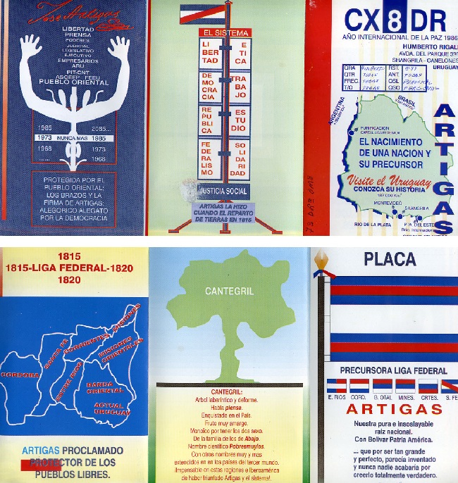 Folleto dise&ntilde;ado eimpreso por Humberto Rigallique distribu&iacute;a a visitantes