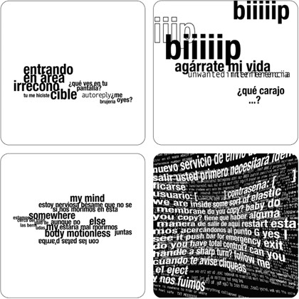 Nayda Collazo-Llorens, [pages 6, 7, 12, and 19 from] ESCaperucita & Little Flying Hood, 2009. Artist book, 28 pages, four- color printing, 6 &times; 6 in., edition of 1,000. Courtesy of the artist.