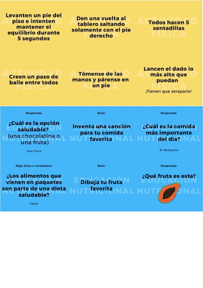 Estrategia l&uacute;dica (tablero) Nutriaventura: &iexcl;Un viaje hacia una vida saludable!, Bogot&aacute;,
2023