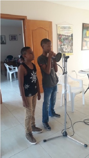 Reinterpretación musical de los niños. Villa Rica (Cauca), mayo de 2019.