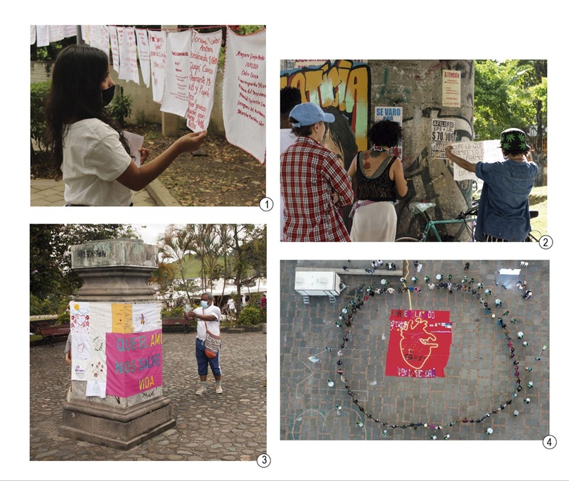  1) El ojo de la aguja; 2) hilado fino; 3) costurero
Entre Hilos; 4) Costurero de las verdades: kil&oacute;metros de vida y memoria