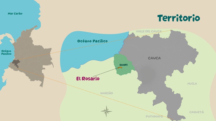  Ubicaci&oacute;n
geogr&aacute;fica comunidad de El Rosario