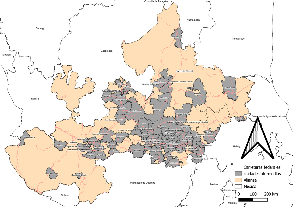 Ciudades intermedias de la Alianza Centro Bajío Occidente