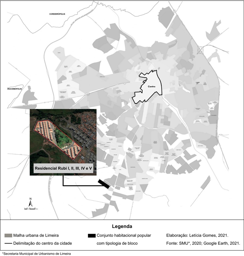 Localização do Conjunto Habitacional Popular Rubi