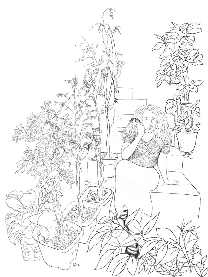 Foto-desenho
a partir de autorretrato de mulher (desidentificada) enviado para a pesquisa de
Hannah de Vasconcellos (2024) com desenho de Karina Kuschnir