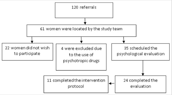 Flowchart of referral of the participants